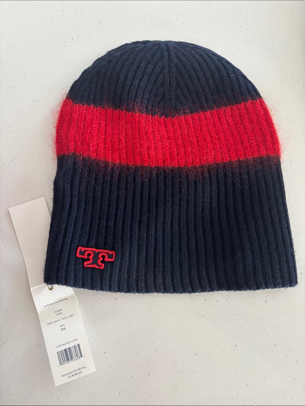 Navy & Red Tory Sport Beanie with Signature Logo